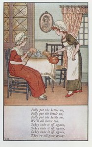 ポリーはやかんを置く 作： Kate Greenaway